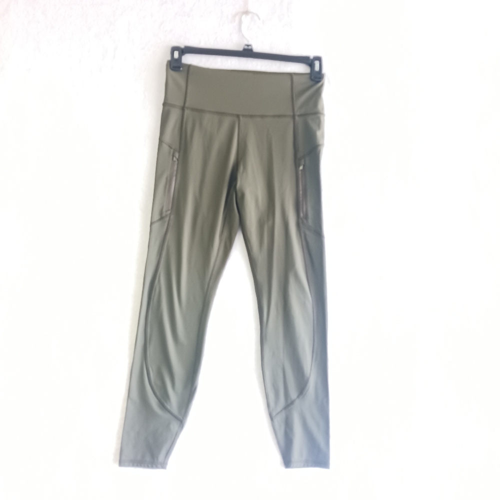 Athleta Rainier High Rise Legging Olive Green, size Medium